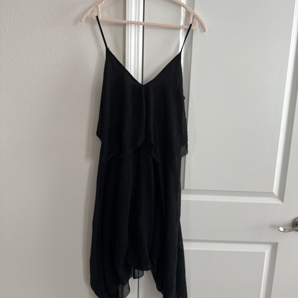 BCBG Black Layered Midi Dress